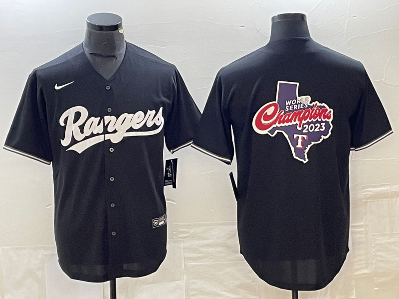 Men's Texas Rangers Black Baseball Jersey